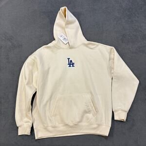 Pro Cream Pullover Hoodie Sweatshirt Casual Fleece Pullover Men's Size Medium